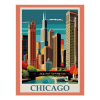 Illustration Vintage de Chicago