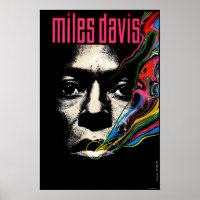 Poster illustré de Miles Davis Jazz