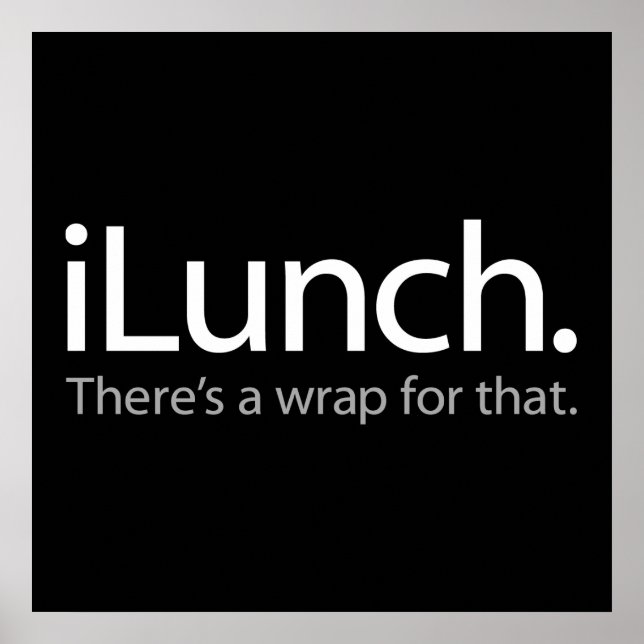 Poster iLunch - Il y a un Wrap pour ça (Blanc) (Devant)