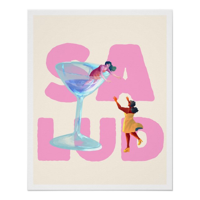 Poster Ilustración Fiesta Caos Aesthetic Divertido (Devant)