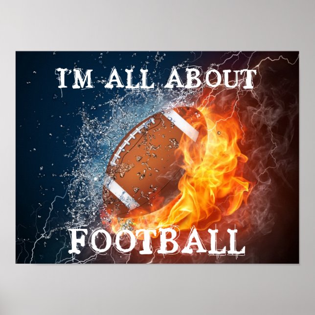 POSTER I'M ALL ABOUT FOOTBAL (Devant)