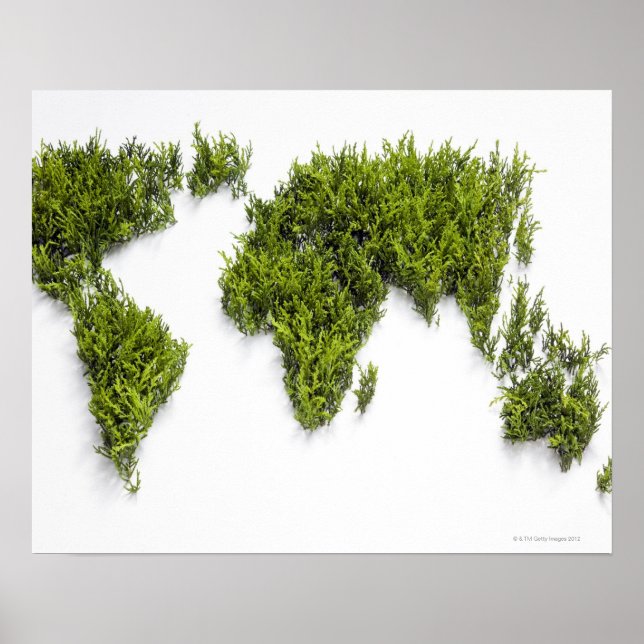 Poster image de la carte du monde (Devant)