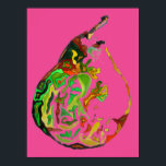 Poster Image de l'art de l'aquarelle de la pop art aux fr<br><div class="desc">Illustration d'art original d'un fruit de poire de l'artiste Sacha Grossel dans le style pop art moderne contre un arrière - plan rose vif. Cette peinture originale en stylo et aquarelle est disponible ici pour les impressions d'art. Lumineuse et colorée sur le thème des fruits et légumes. Couleur arrière -...</div>