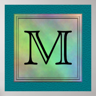 Poster Image Monogramme personnalisée imprimée sur Motif 