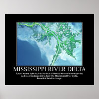 Image satellite du delta du fleuve Mississippi