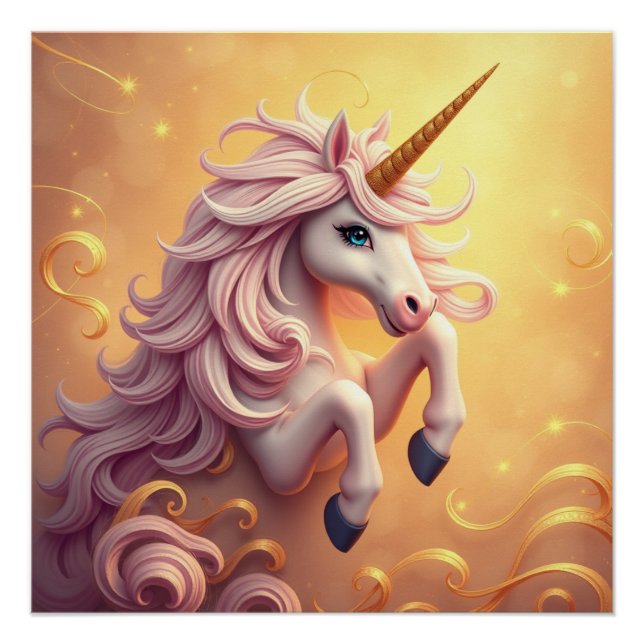 Poster Imaginaire Art Unicorn (Devant)