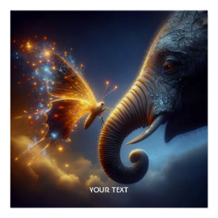 Poster Imaginaire Beurre Bébé Bébé Eléphant