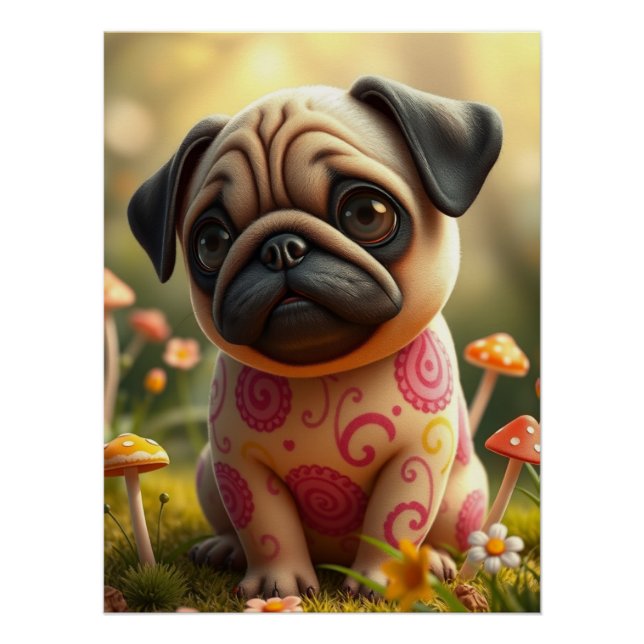 Poster Imaginaire Carlin Puppy Art (Devant)