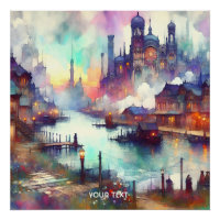 Imaginaire Cute Clouds Castle River