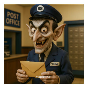 Poster Imaginaire Cute Strange Postal Worker