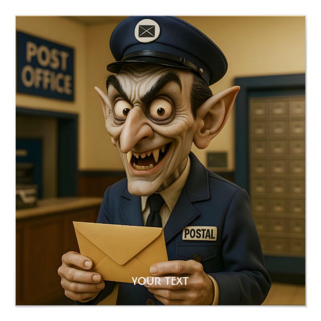 Poster Imaginaire Cute Strange Postal Worker (Devant)