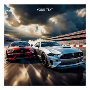 Poster Imaginaire Cute Vivid Voitures Big Race