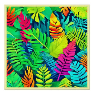 Poster Imaginaire de Neon Rainforest