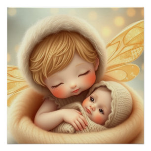 Poster Imaginaire Fairy Mother and Baby Art