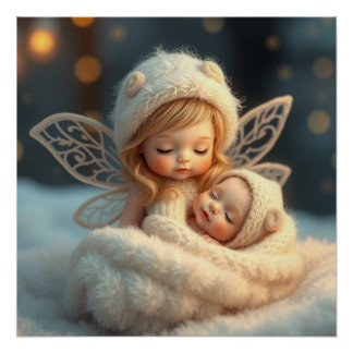 Poster Imaginaire Fairy Mother and Baby Art