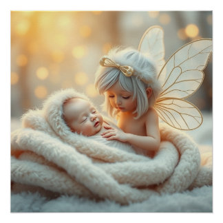 Poster Imaginaire Fairy Mother and Baby Art