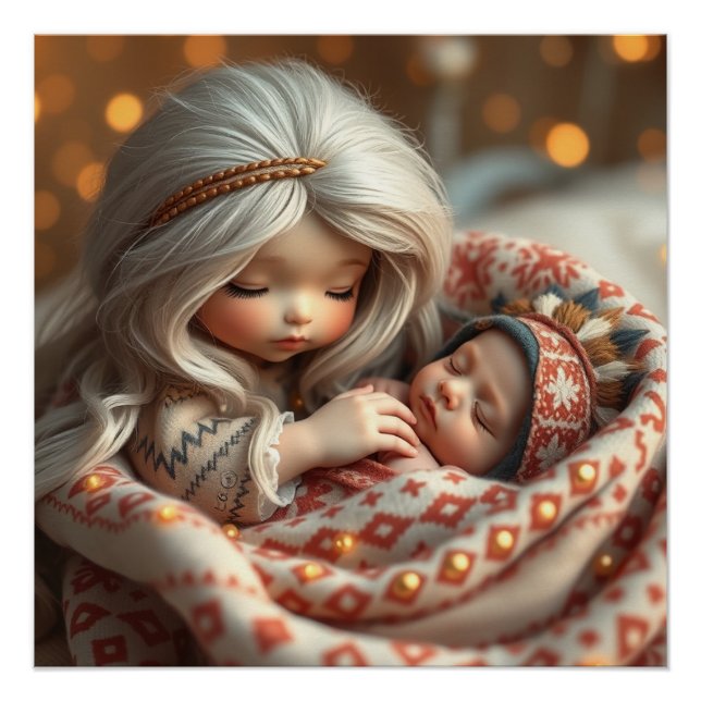 Poster Imaginaire Fairy Mother and Baby Art (Devant)
