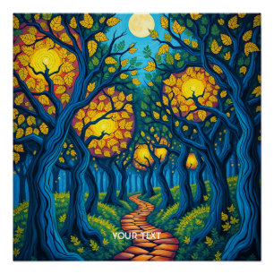 Poster Imaginaire Forêt mite Orange Road
