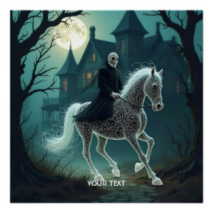 Poster Imaginaire Homme mignon Cheval d'Halloween