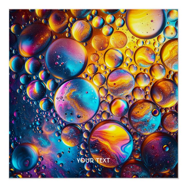 Poster Imaginaire Huile Cute Droplets Eau (Devant)