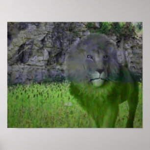 Poster Imaginaire Lion Art animal peinture photo