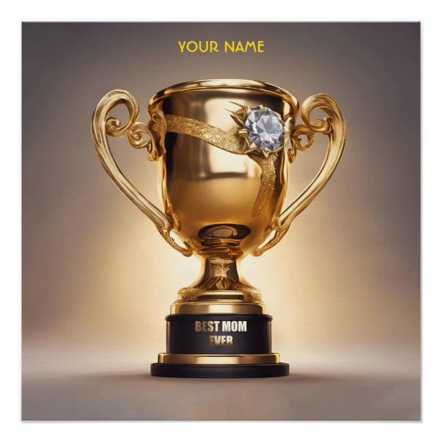 Poster Imaginaire Meilleure maman jamais Trophée (Devant)