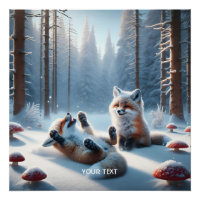 Imaginaire mignon deux bébés renards