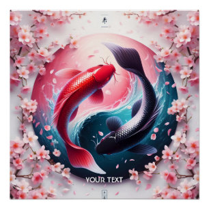 Poster Imaginaire mignon Elegant Yin Yang