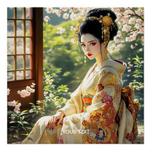 Poster Imaginaire Mignonne beauté orientale extrême