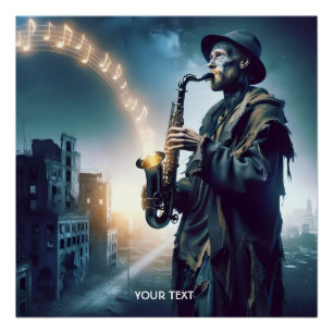 Poster Imaginaire mignonne City Music Man