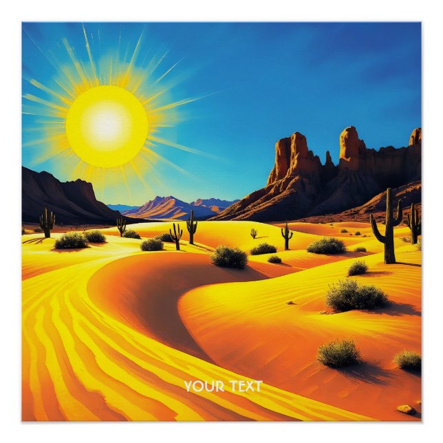 Poster Imaginaire Mignonne Desert Sands Rocks (Devant)