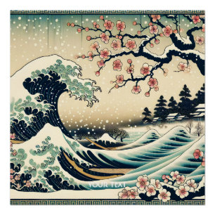 Poster Imaginaire Mignonne Paysage japonais traditionnel