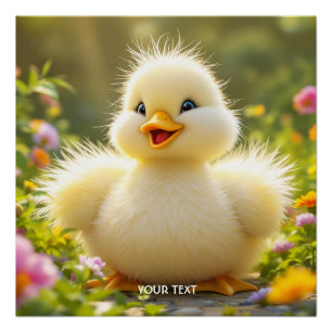 Poster Imaginaire Mignonne Rire Fluffy Canard
