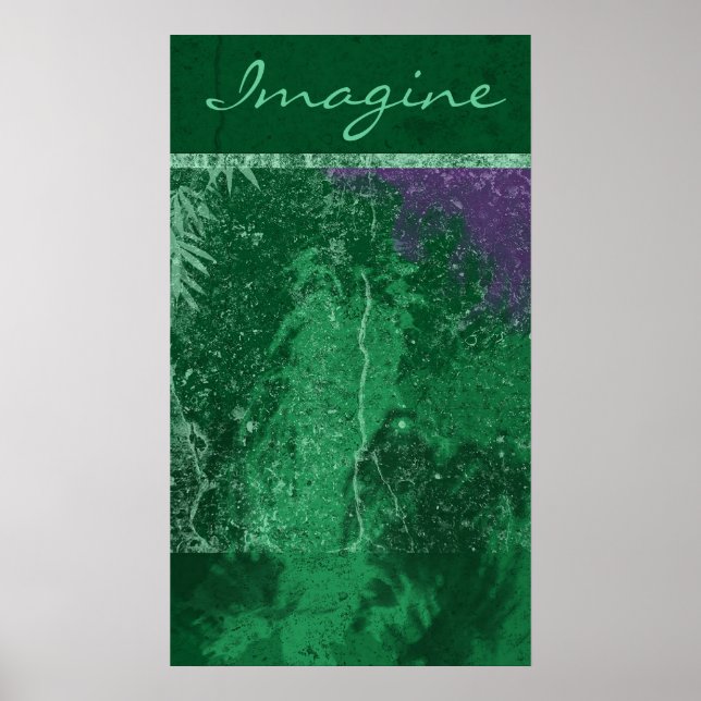 Poster "Imagine" vert toxique Avatar (Devant)