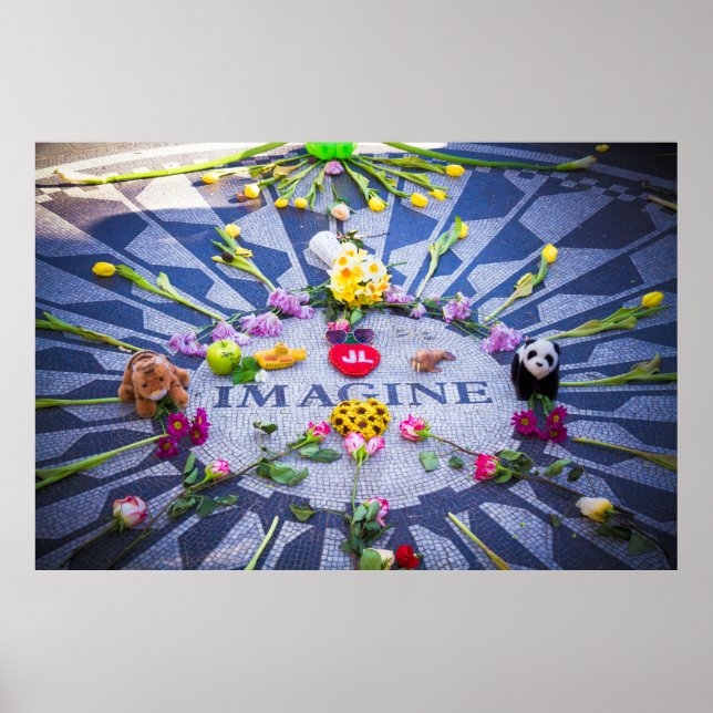 Poster Imaginez les champs de fraises NYC (Devant)