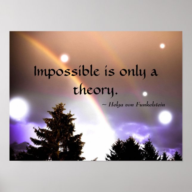 Poster Impossible n'est qu'une théorie Inspirante Motivat (Devant)