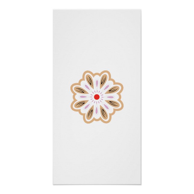 Poster Impression d'art floral Mandala | Décor Boho (Devant)