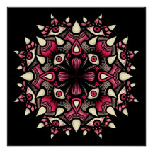 Impression d'art gothique Mandala de l'Épine Omnis