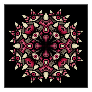 Poster Impression d'art gothique Mandala de l'Épine Omnis