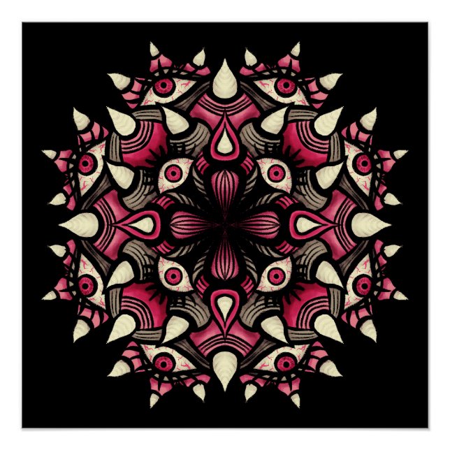 Poster Impression d'art gothique Mandala de l'Épine Omnis (Devant)