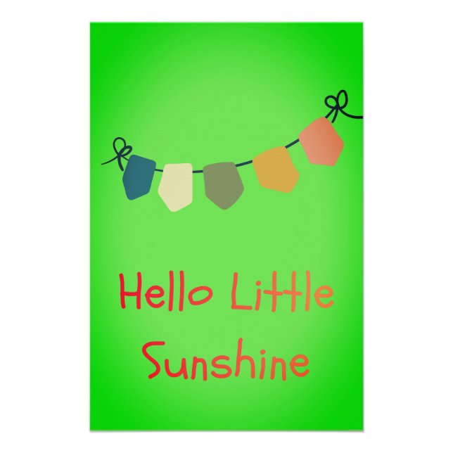 Poster Impression d'art mural de nurserie Hello Little Su (Devant)