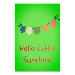 Poster Impression d'art mural pour la nurserie Hello Litt