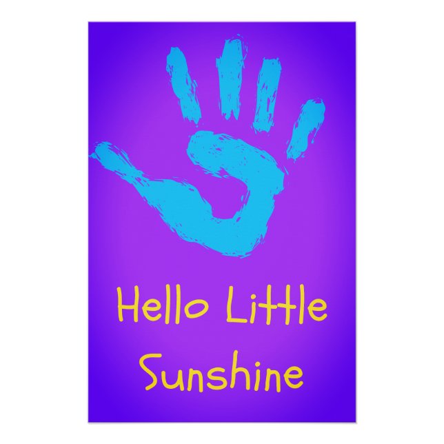 Poster Impression d'art mural pour nurserie Hello Little  (Devant)