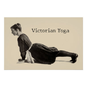 Poster Impression de femme de yoga victorienne vintage en