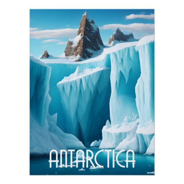 Poster Impression de voyage en Antarctique (Devant)