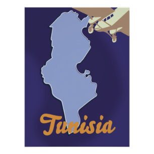 Poster Impression de voyage vintage en Tunisie