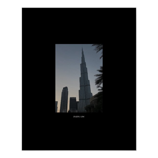 Poster Impression minimaliste de Dubaï (Devant)