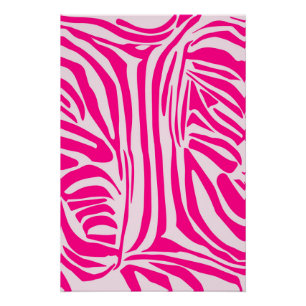 Poster Impression zèbre rose
