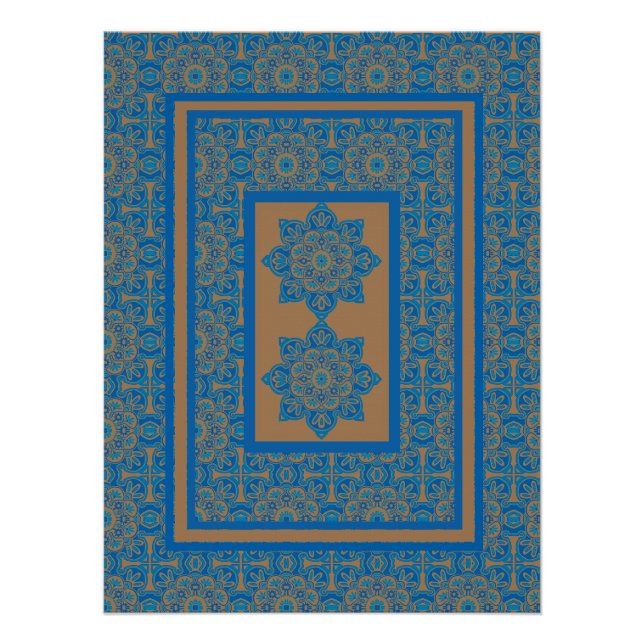 Poster imprimable en bleu et en cuivre (Devant)
