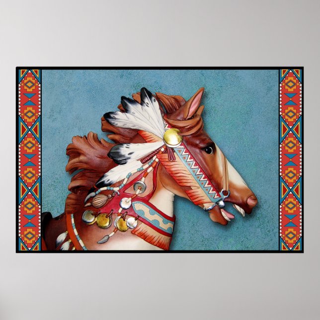 Poster Imprimé Indian Pony Head (Devant)